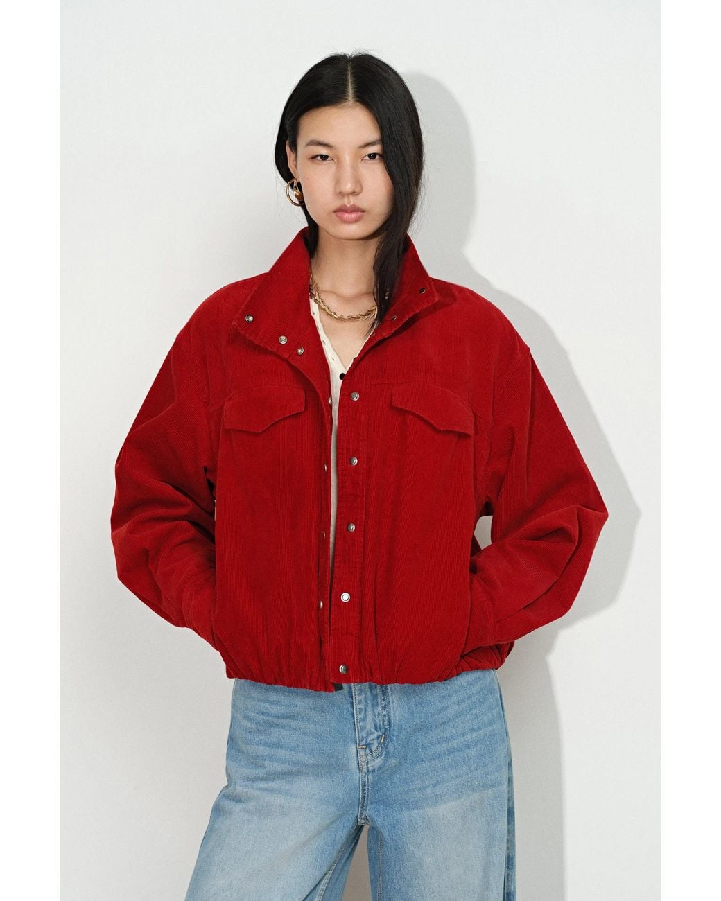 Fabrique Red Honora Balloon Jacket
