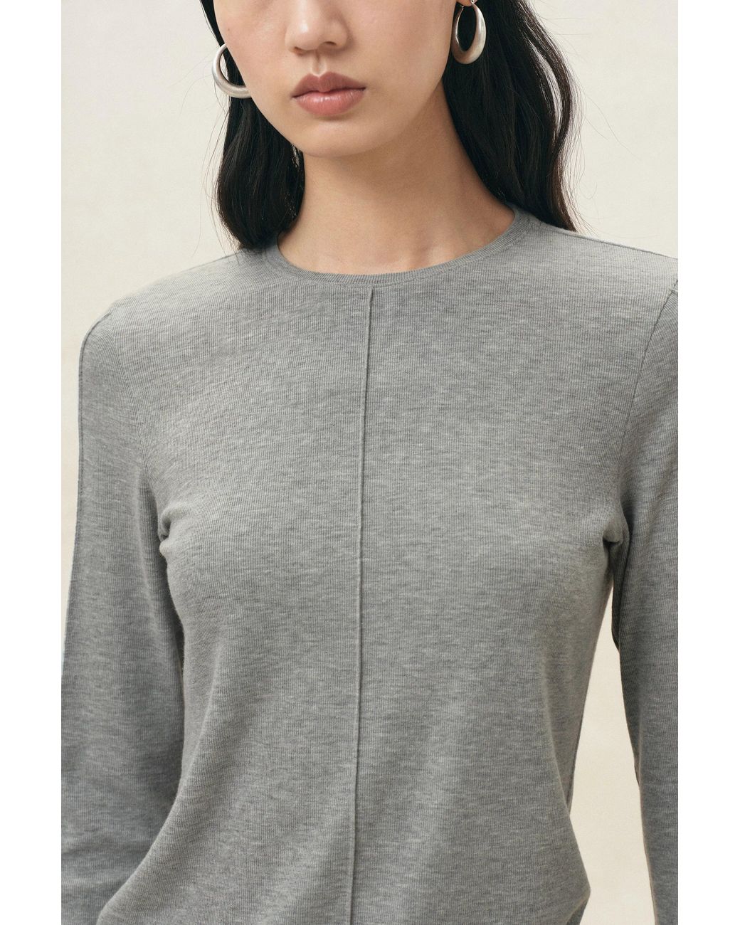 Fabrique Blue Ella Structured Seam Detail Top