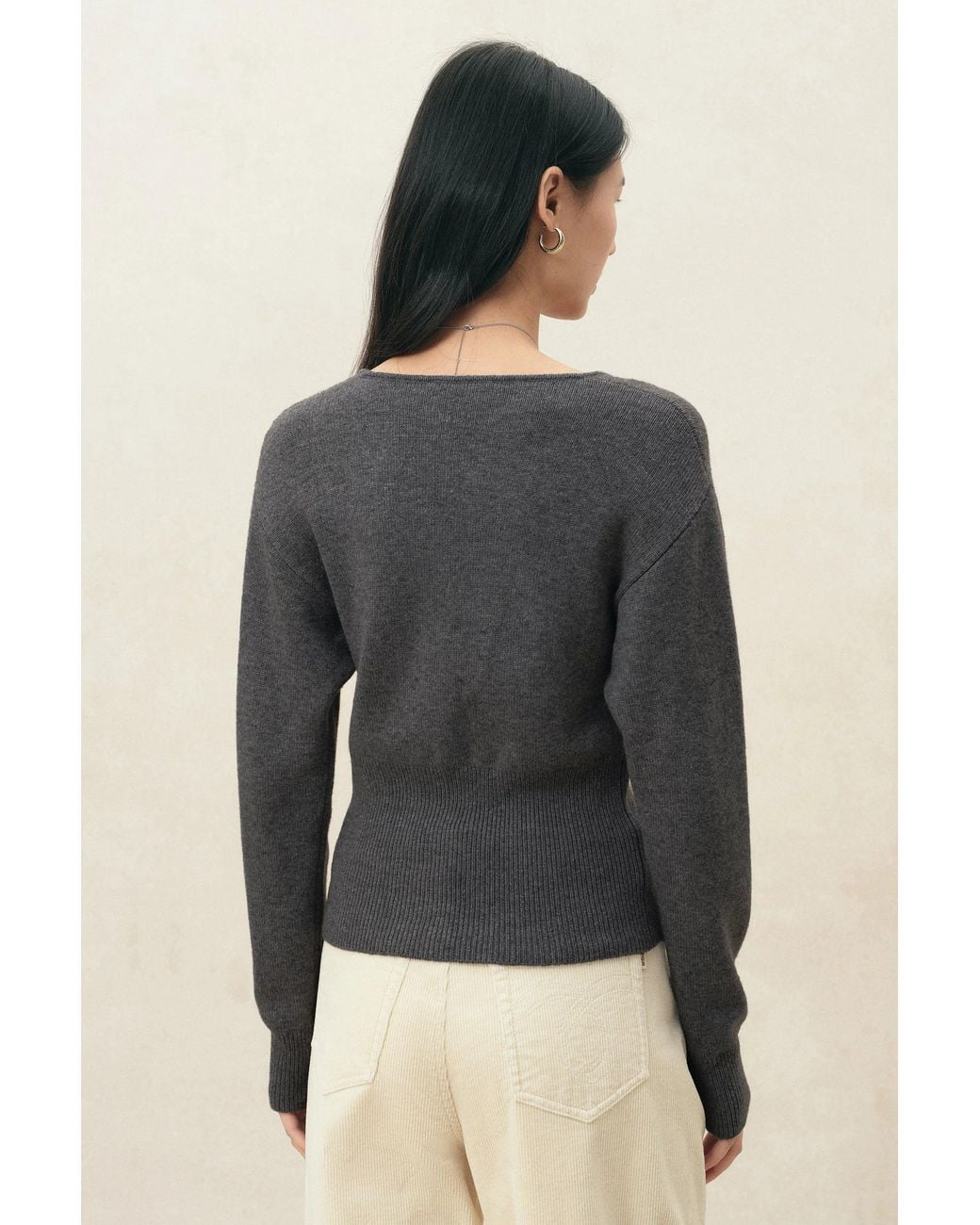 Fabrique Natural Sidra Cinched Batwing Sleeve Cardigan