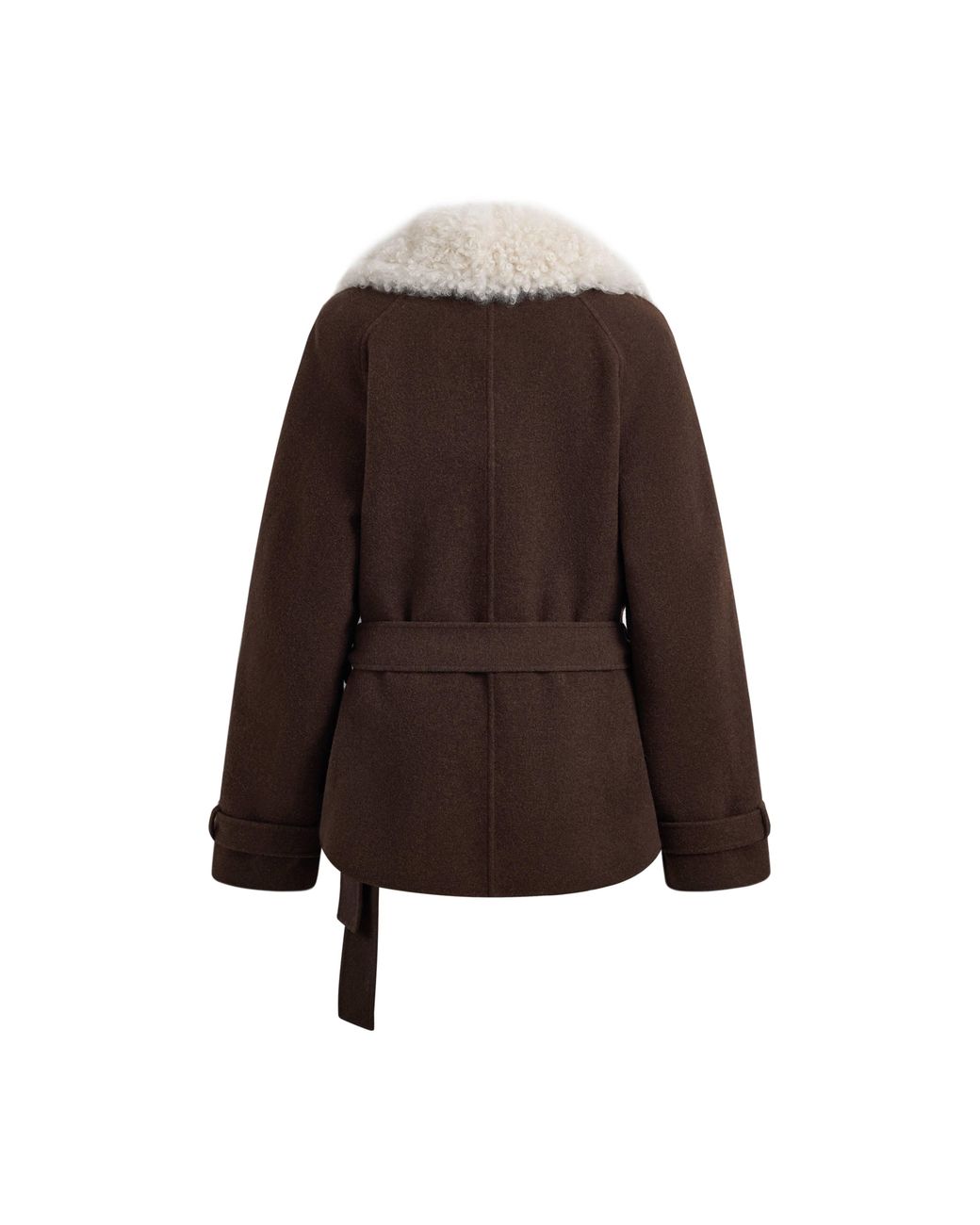 Fabrique Natural Freya Belted Low Waist Cropped Coat