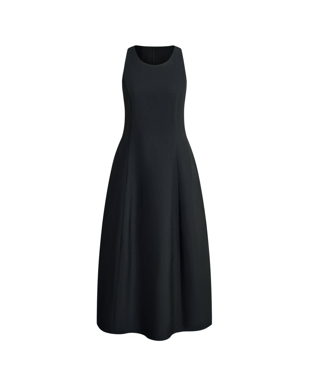 Fabrique Black Lina Waist Cinched Bubble Hem Dress