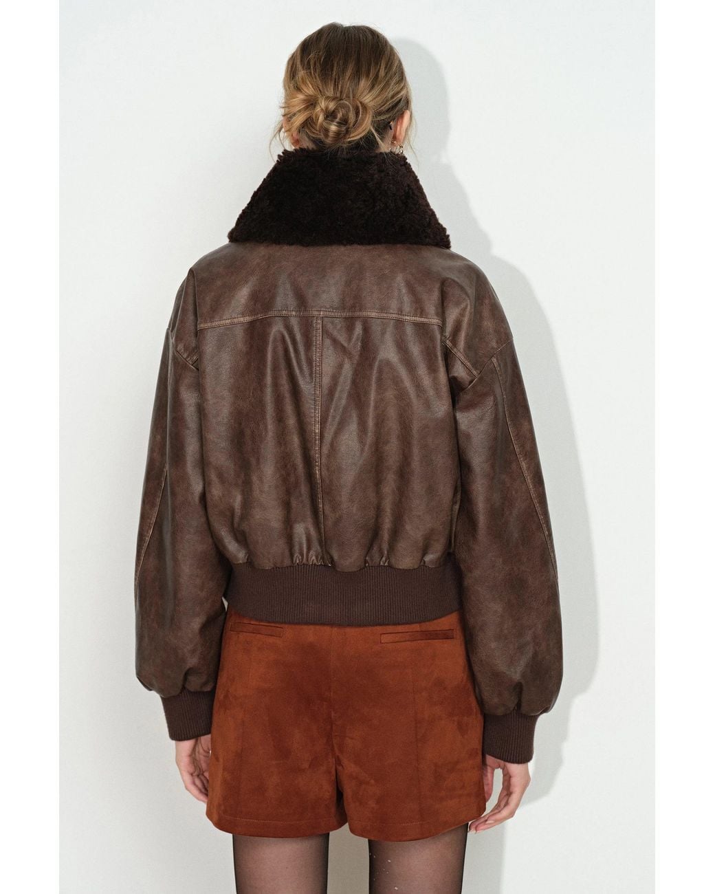 Fabrique Multicolor Thea Faux Fur Collar Jacket