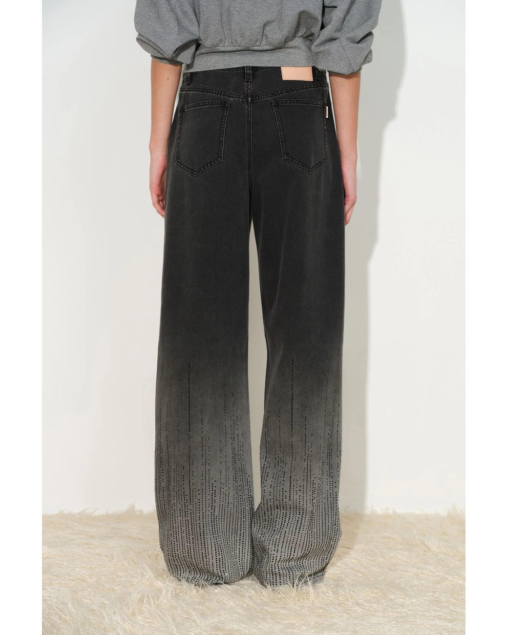 Fabrique Multicolor Elara Ombré Rhinestone Wide Leg Jeans