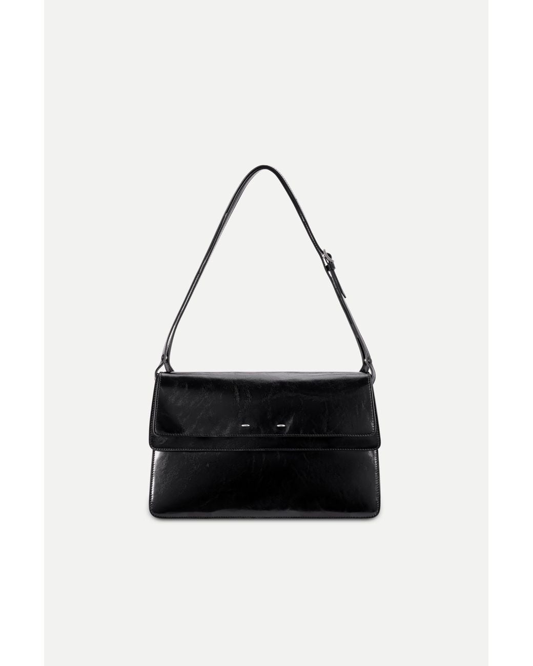 Fabrique Black Soft Rialto Double Flap Bag