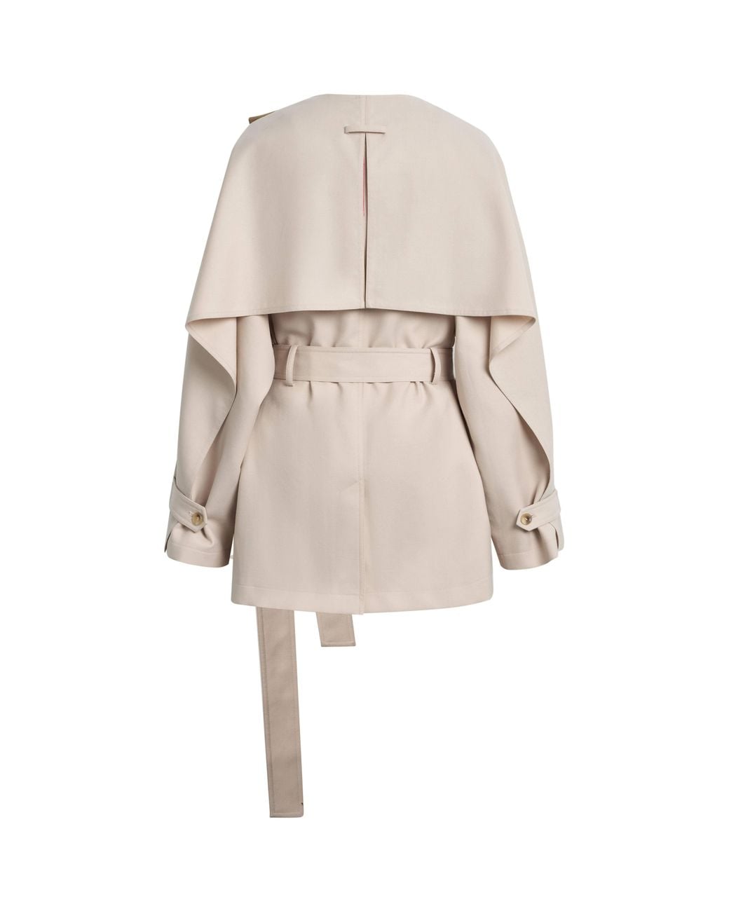 Fabrique Natural Hilda Single Breasted Crop Trench Coat