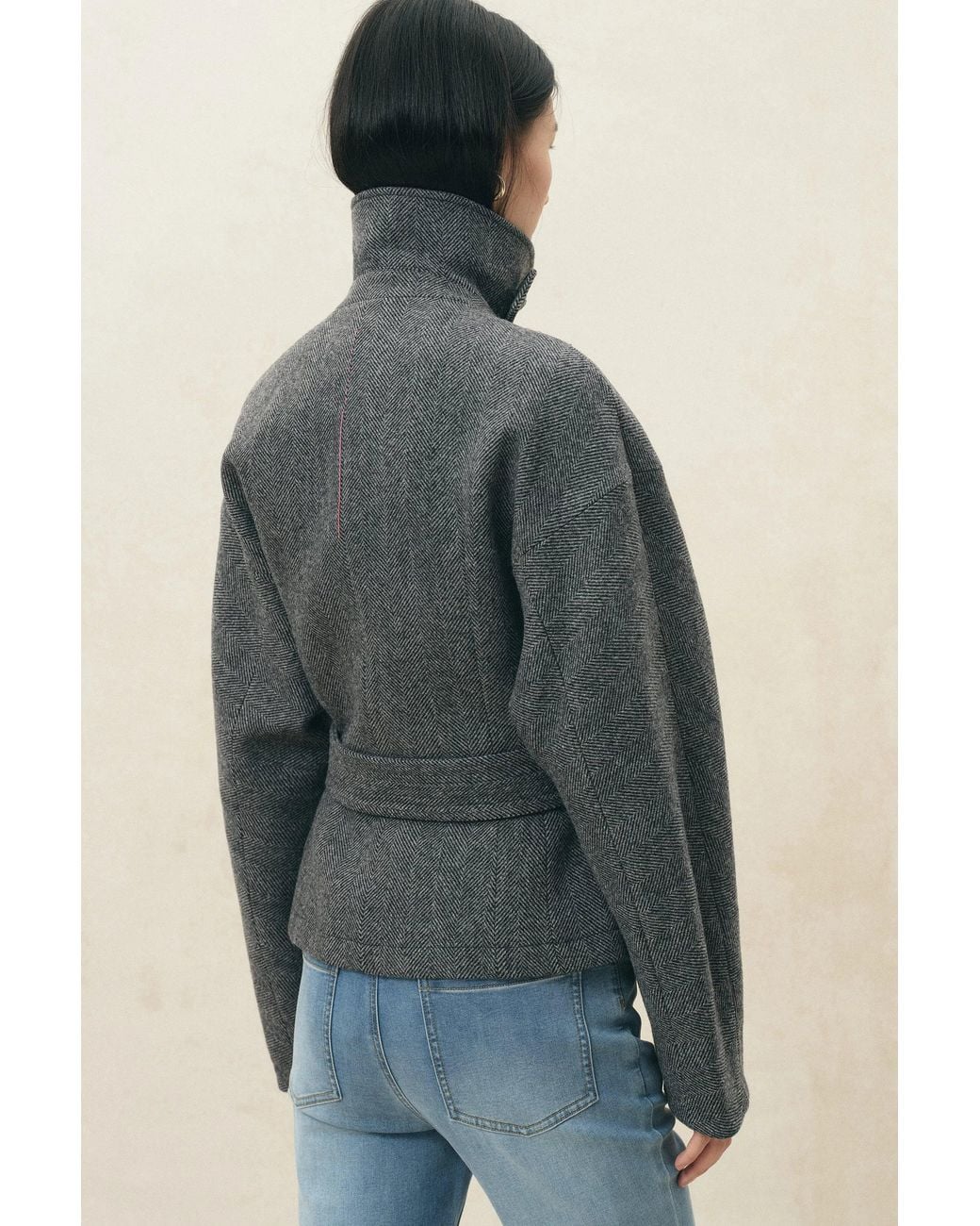 Fabrique Blue Rae Napoleon Inspired Short Coat