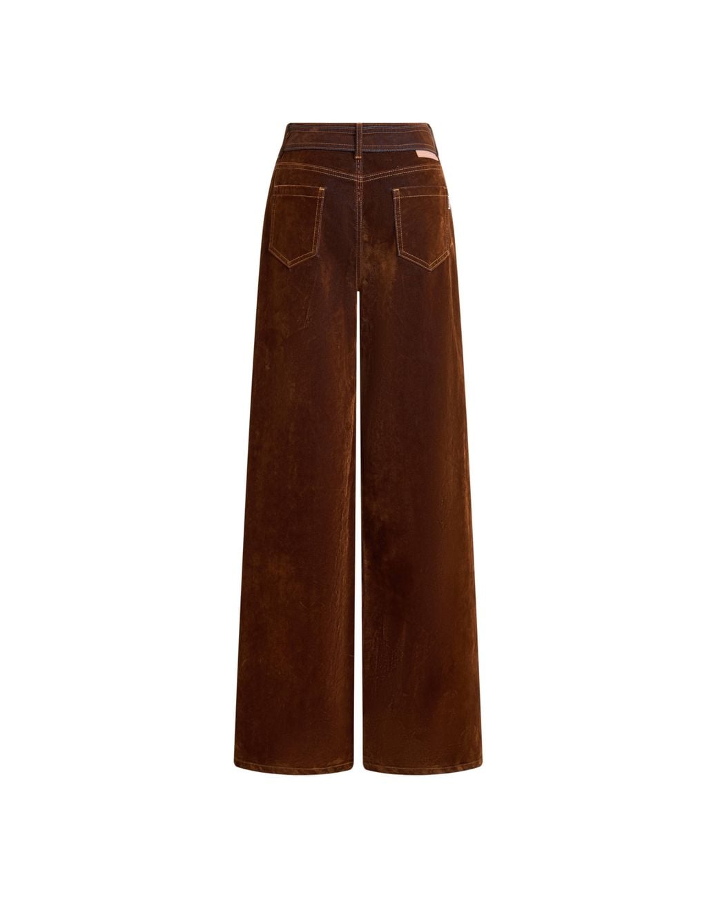 Fabrique Brown Taylor Belted Straight Leg Jeans