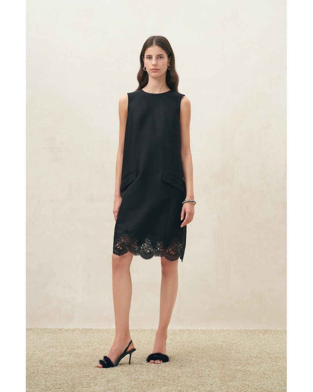 Fabrique Blue Embroidery Embellished Dress