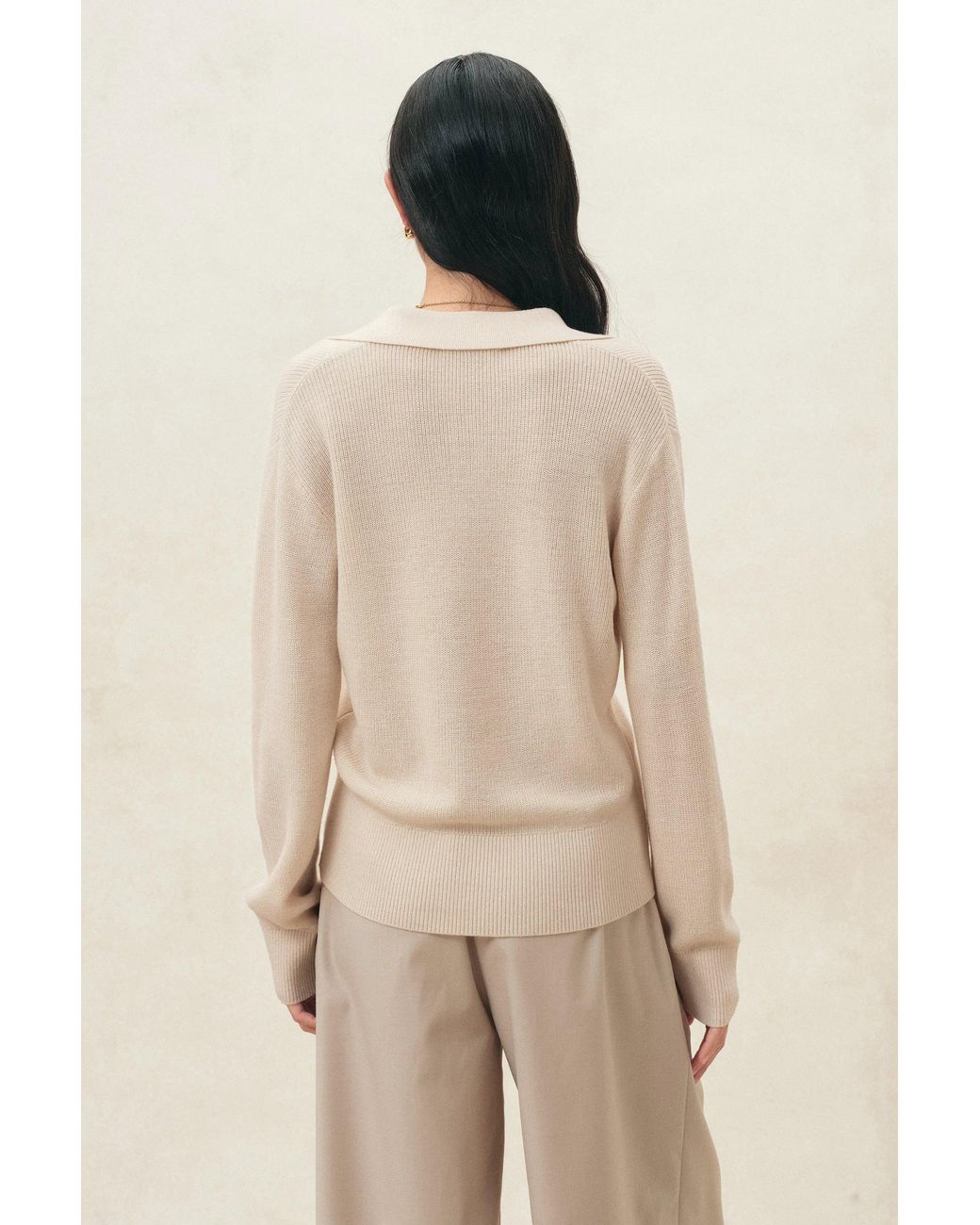 Fabrique Blue Sloane Relaxed Polo Top