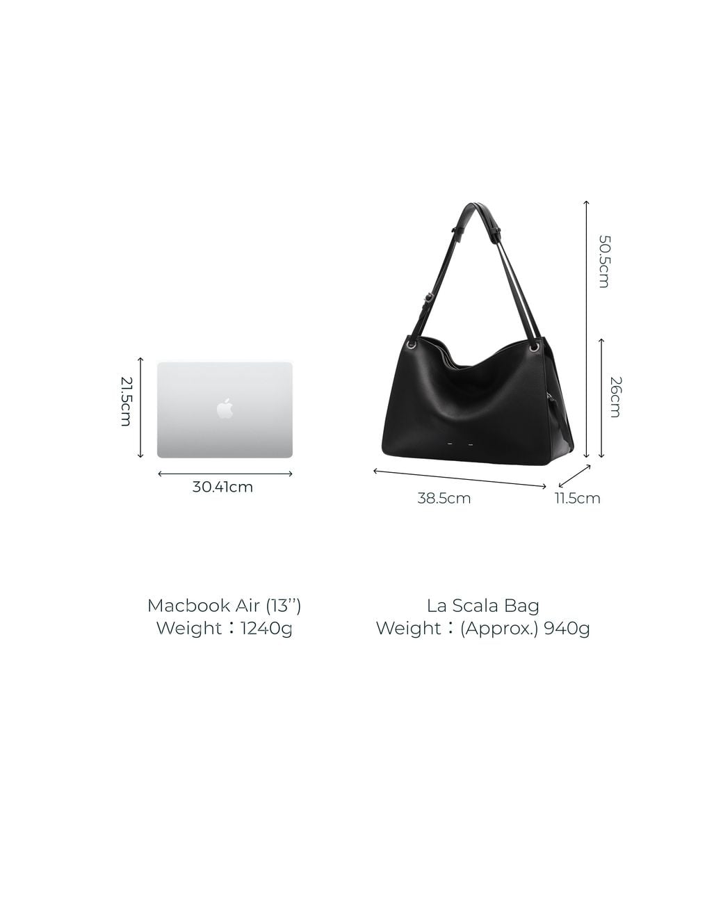 Fabrique Black La Scala Bag