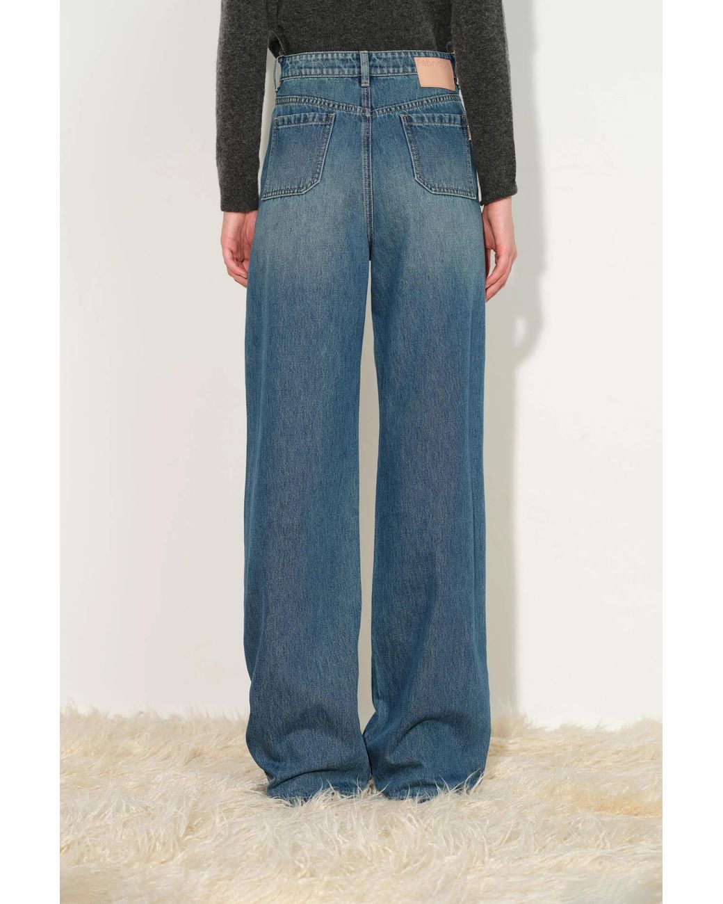 Fabrique Blue Thelma Utility Wide Leg Jeans