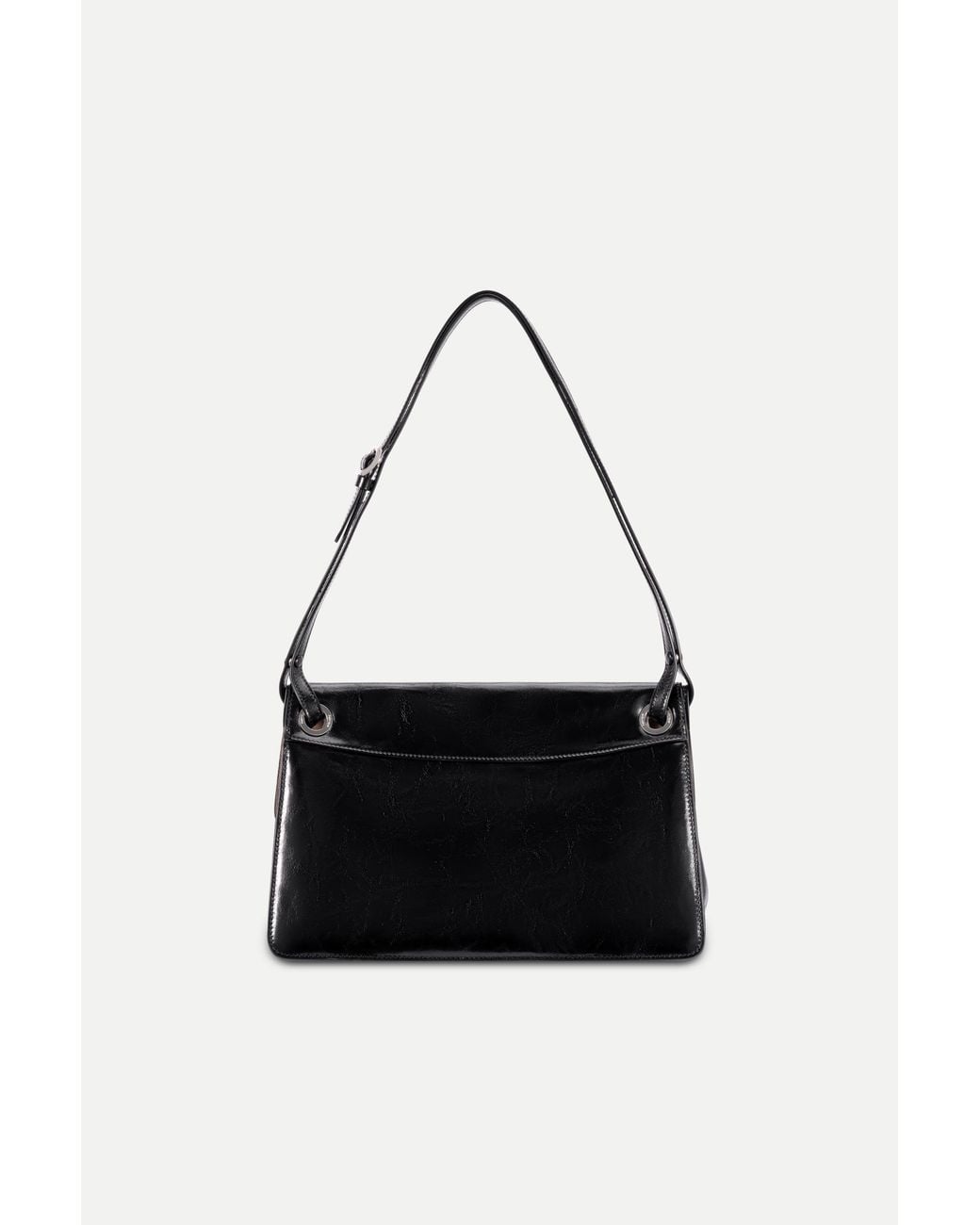 Fabrique Black Soft Rialto Double Flap Bag