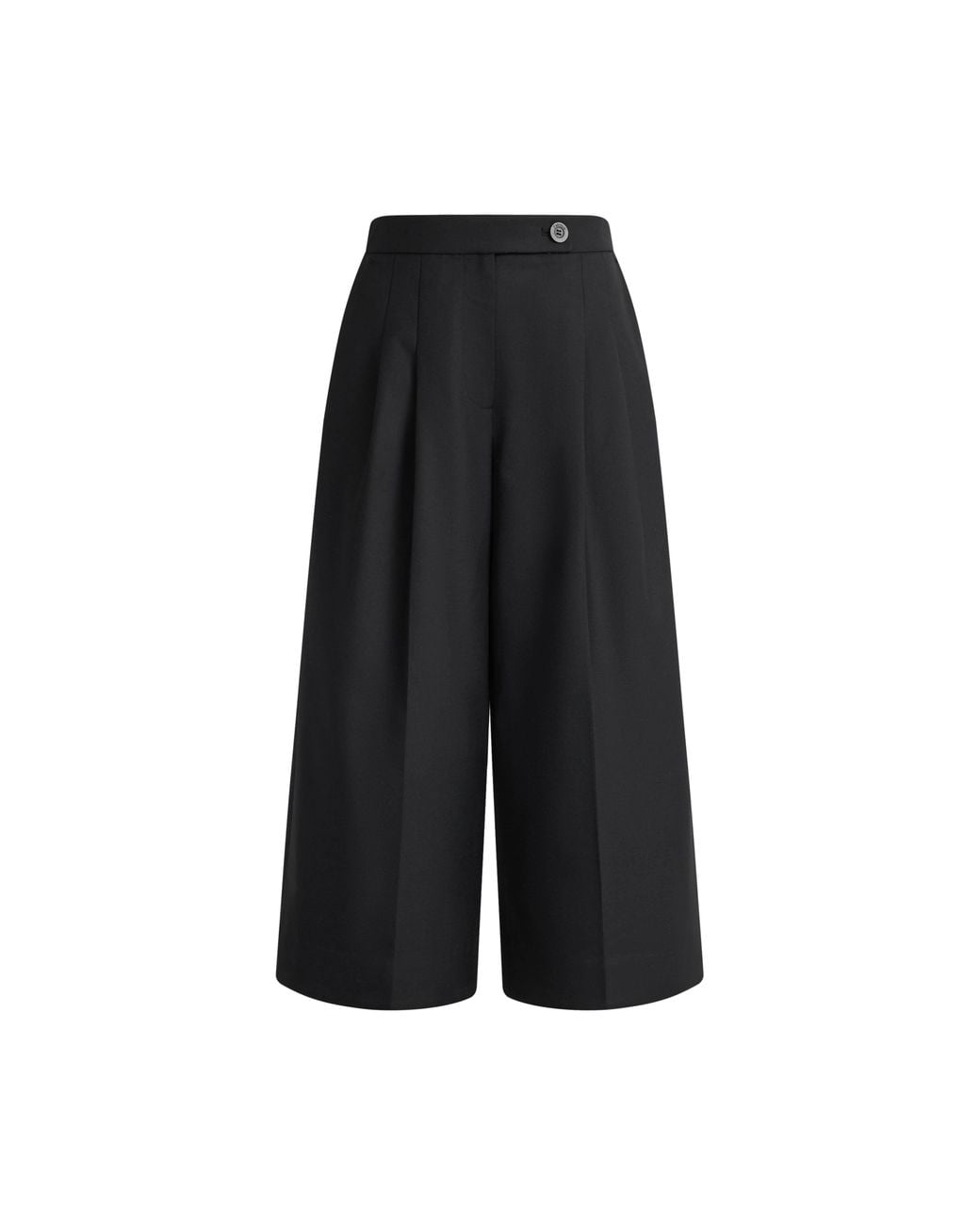 Fabrique Black Toranto Cropped Wide Leg Pants