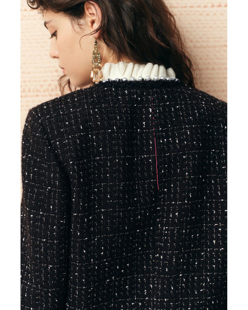 Fabrique Black Cynthia Pearl Beaded Jacket
