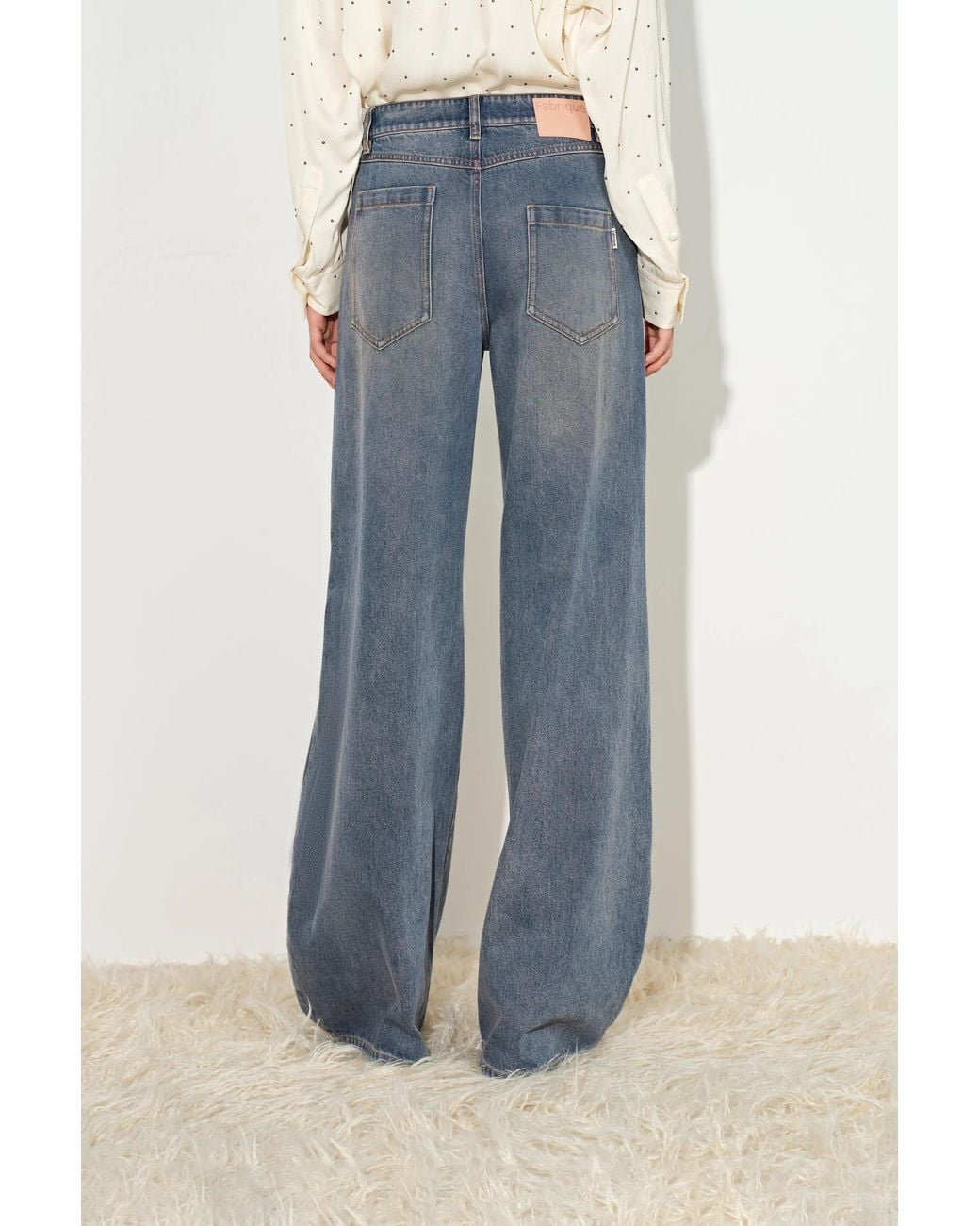 Fabrique Blue Hazel Vintage Deconstructed Barrel Leg Jeans