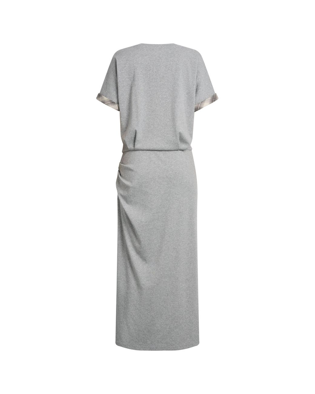 Fabrique Natural Clara Plaid Hem T-Shirt Dress