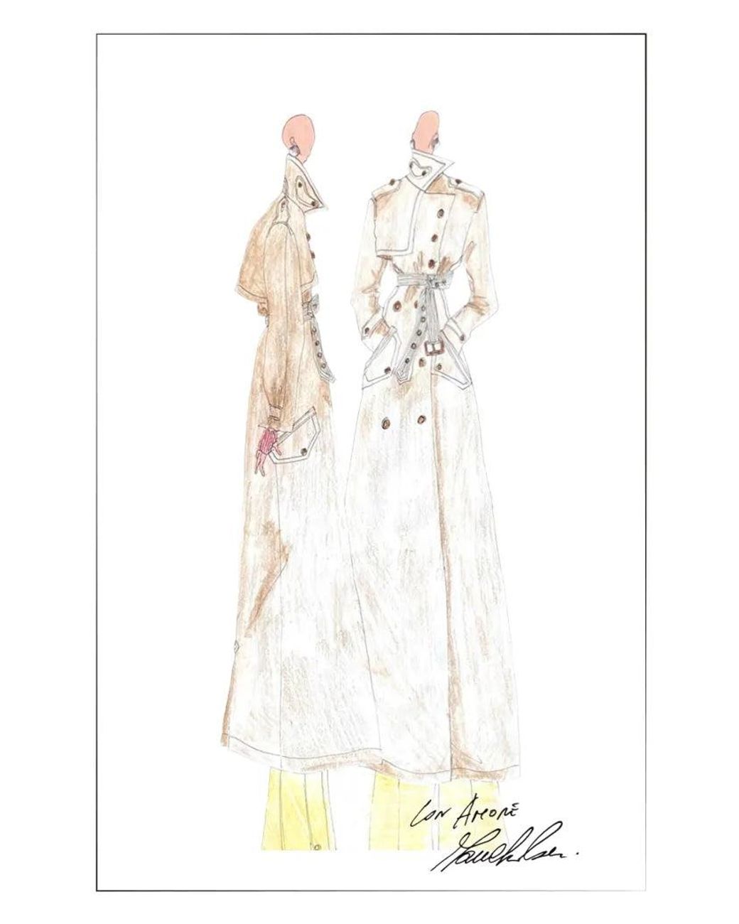 Fabrique Multicolor Tristan Double Breasted Long Coat