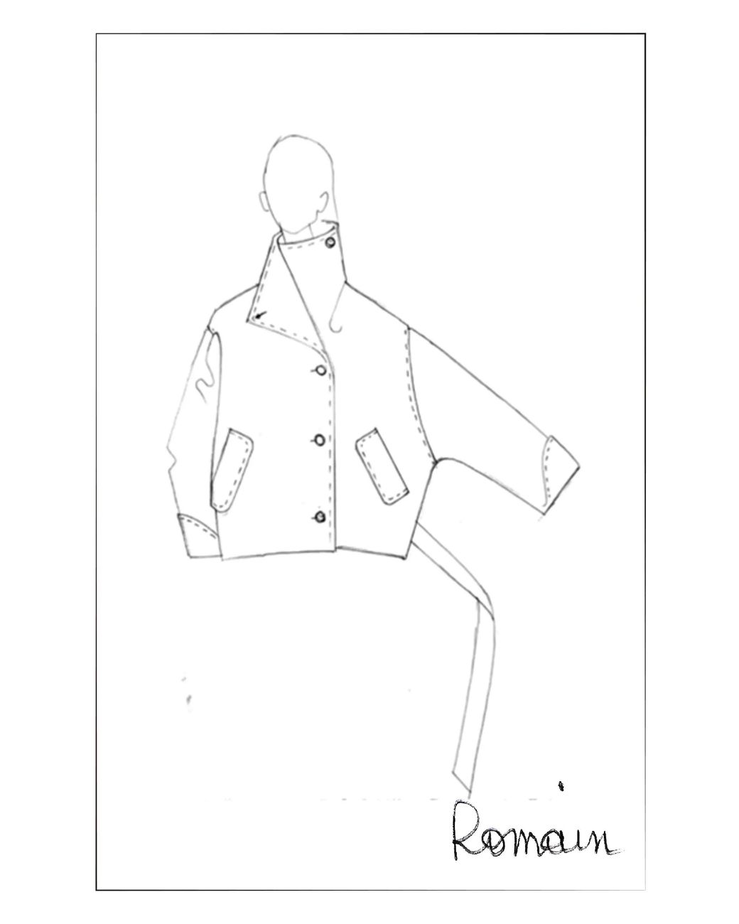 Fabrique Natural Asa Belted Low Waist Cropped Coat