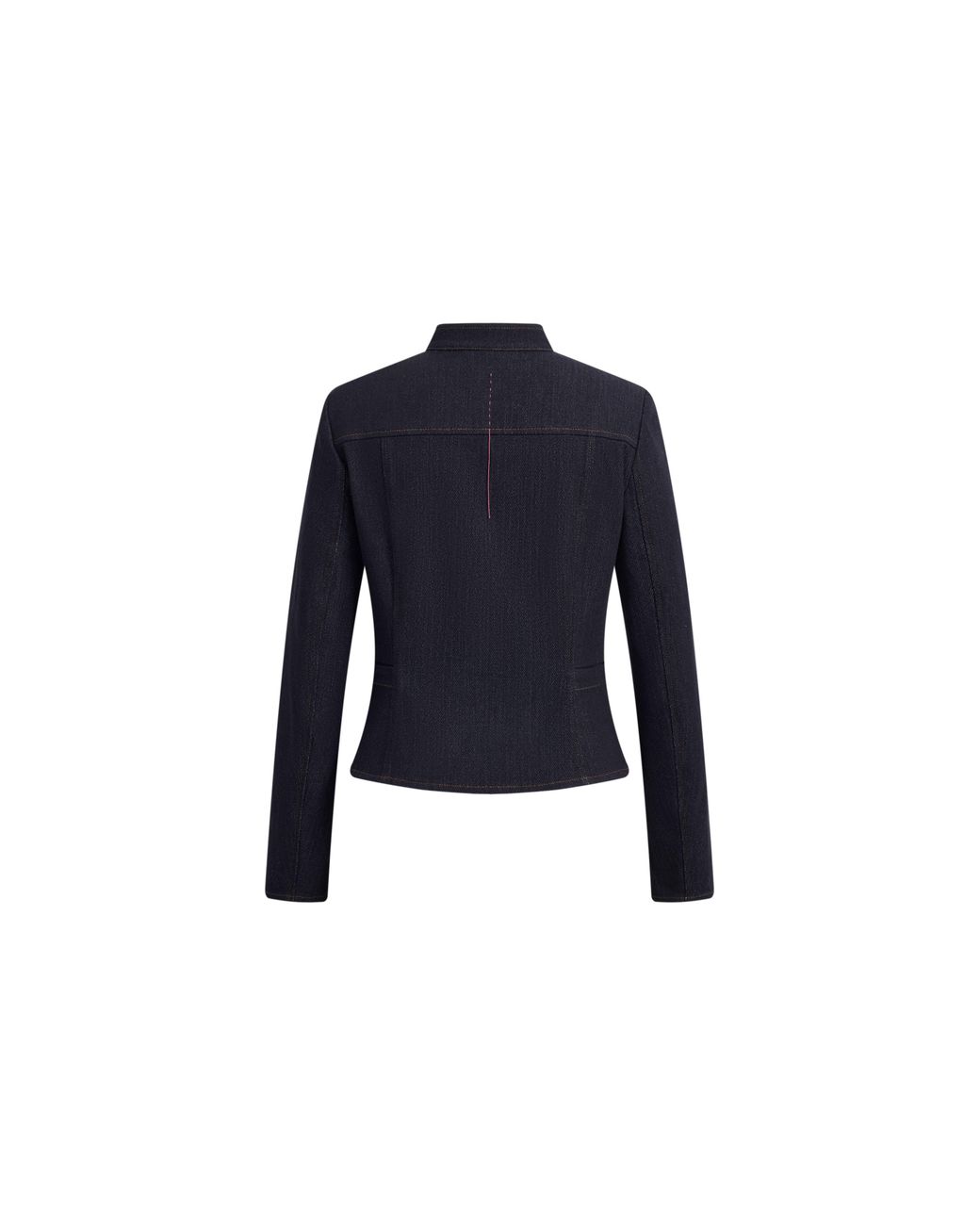 Fabrique Blue Ivy Herringbone Cinched Waist Jacket