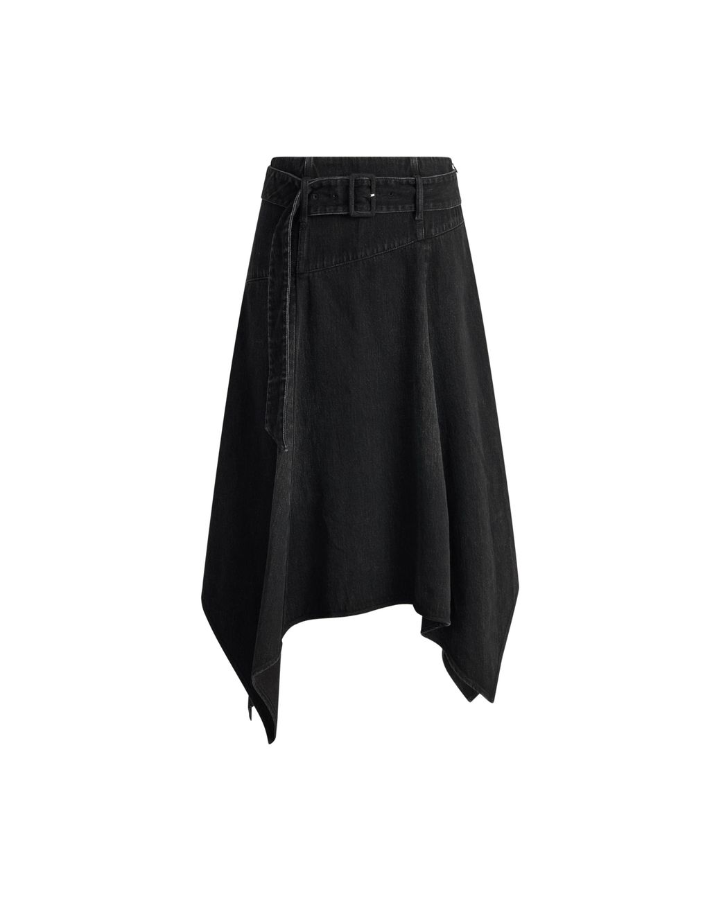 Fabrique Black Brooklyn Asymmetric Hem Skirt