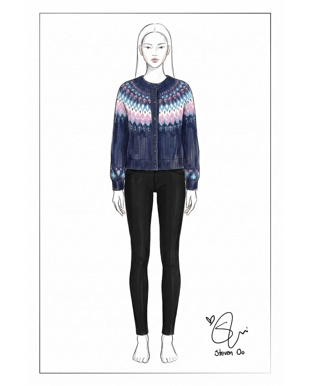 Fabrique Multicolor Isla Fair Isle Cardigan
