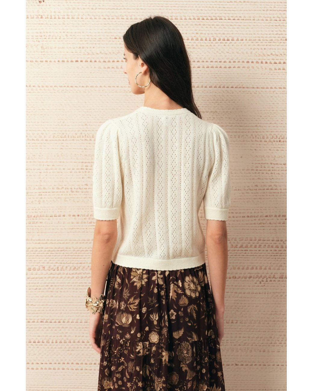Fabrique Natural Léa Floral Embroidery Cardigan