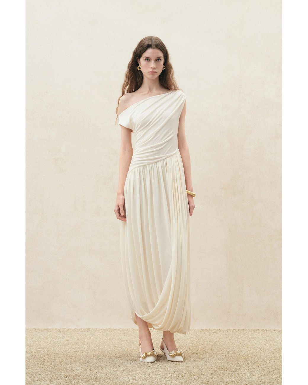 Fabrique Natural Hera Drapey One Shoulder Dress