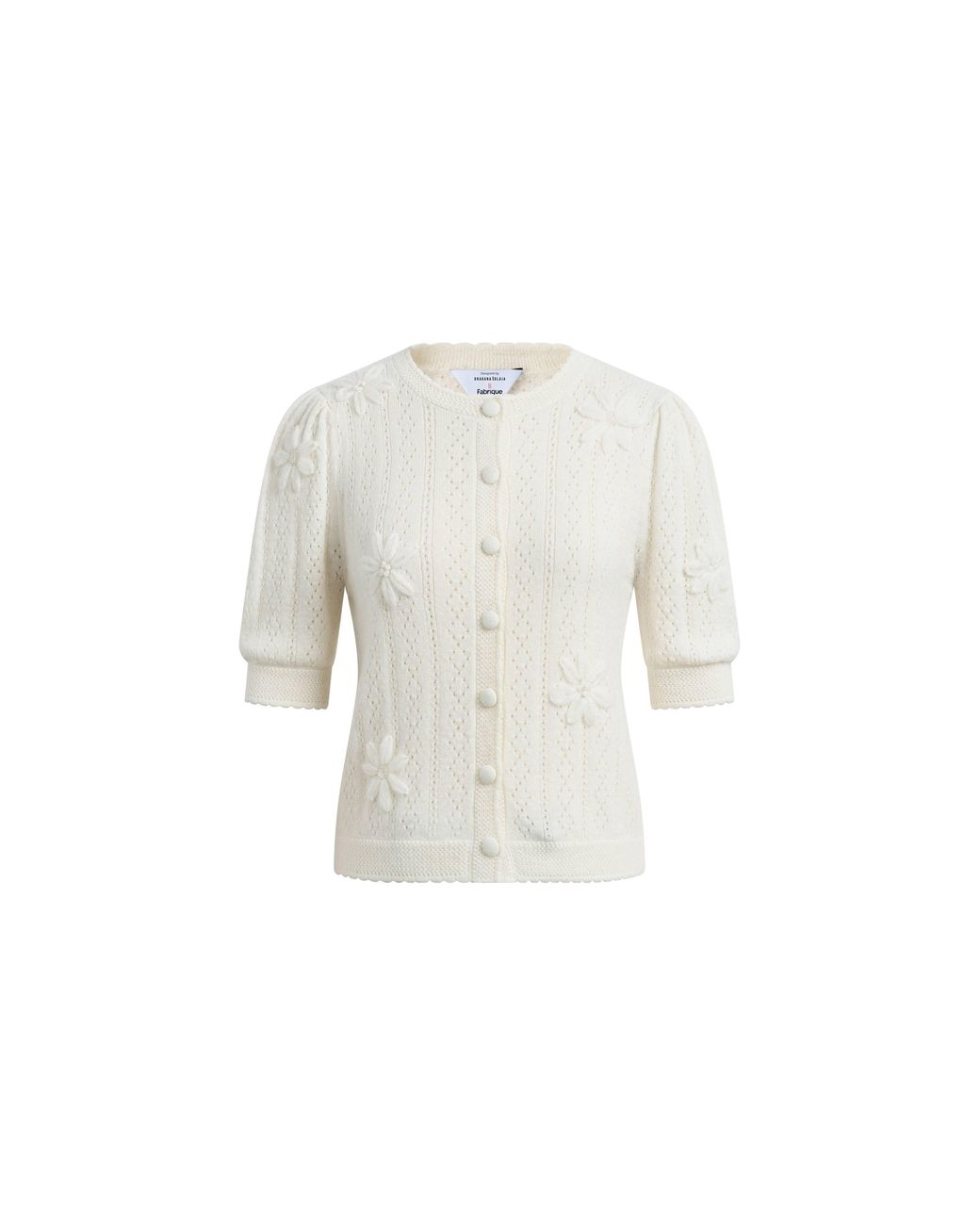 Fabrique Natural Léa Floral Embroidery Cardigan