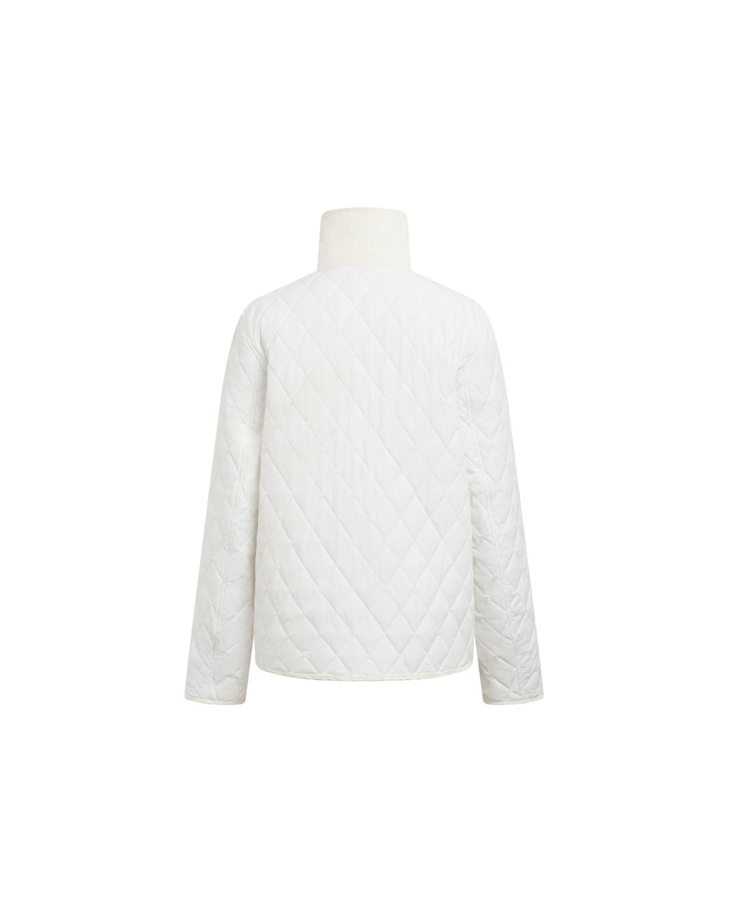 Fabrique Natural Rory Cropped Quilted Jacket With Corduroy Collar