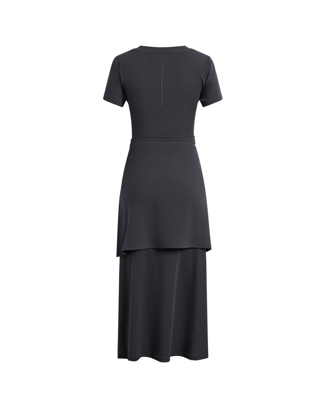 Fabrique Natural Isla Ruched Tie Front T-Shirt Dress