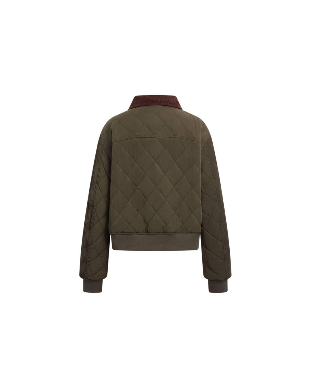 Fabrique Multicolor Minka Reversible Quilted Plaid Bomber Jacket