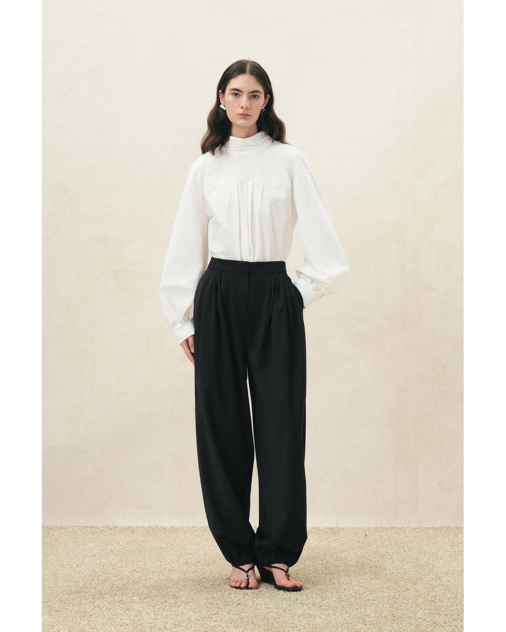 Fabrique Black Rio Drapey Balloon Pants