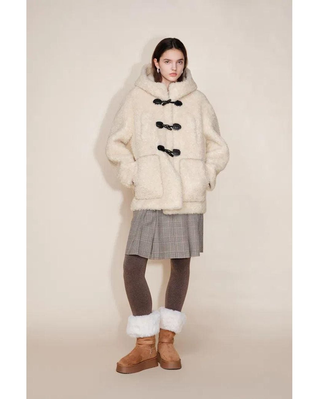 Fabrique Multicolor Cora Horn Button Hooded Jacket