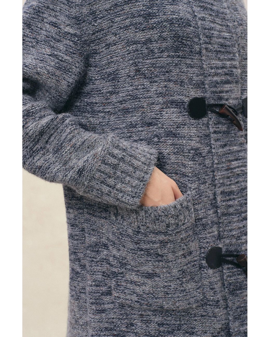 Fabrique Blue Linnea Horn Buttons Longline Cardigan