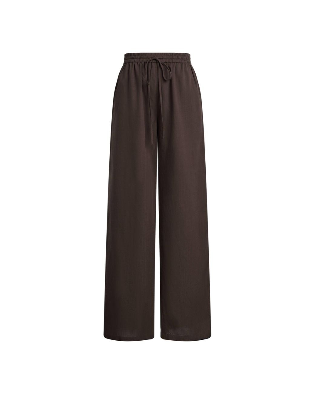 Fabrique Black Faye Drawstring Wide Leg Pants