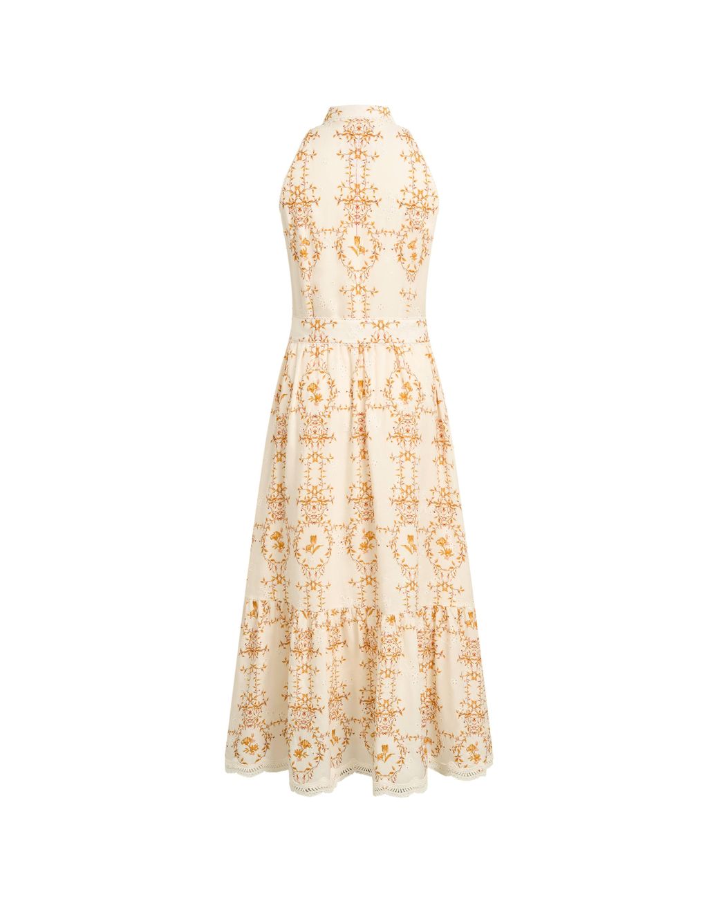 Fabrique Natural Wendy Floral Embroidery Belted Sleeveless Dress