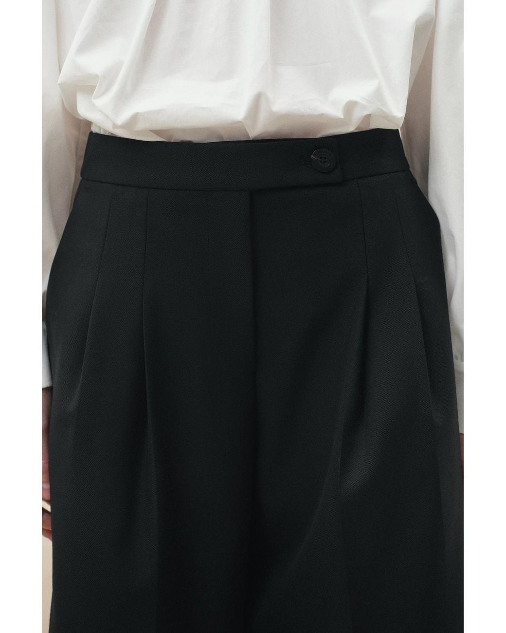 Fabrique Black Toranto Cropped Wide Leg Pants