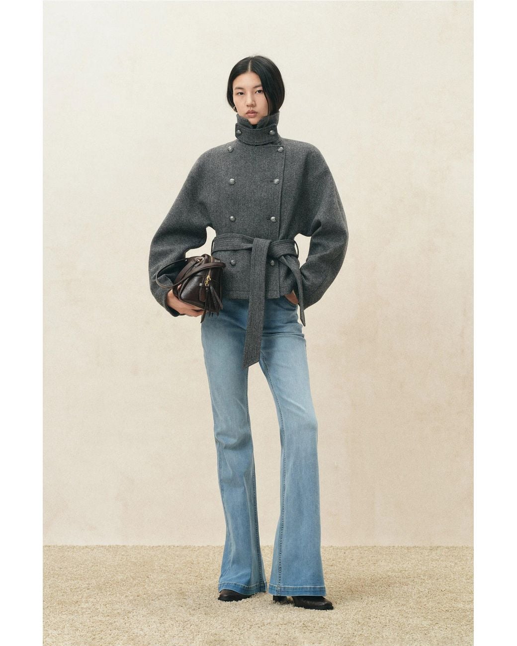 Fabrique Blue Rae Napoleon Inspired Short Coat