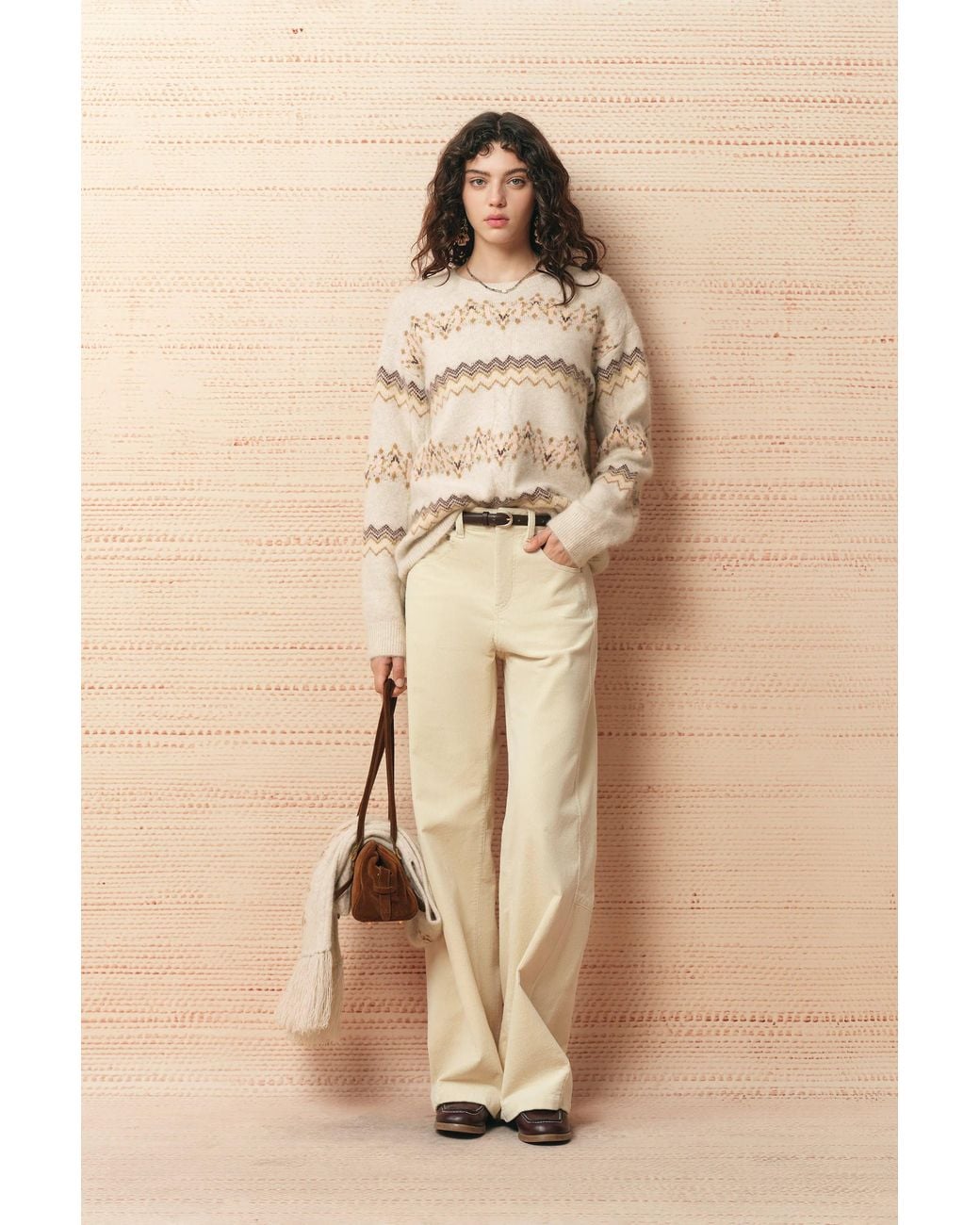 Fabrique Natural Audrey Fair Isle Sweater