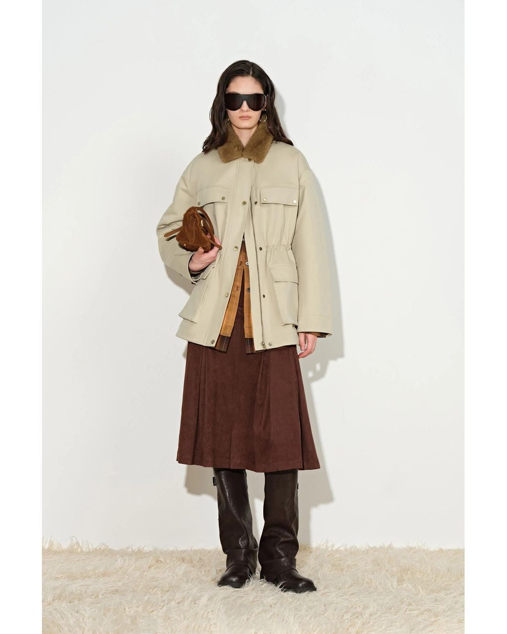 Fabrique Natural Clara Drawstring Waist Field Jacket