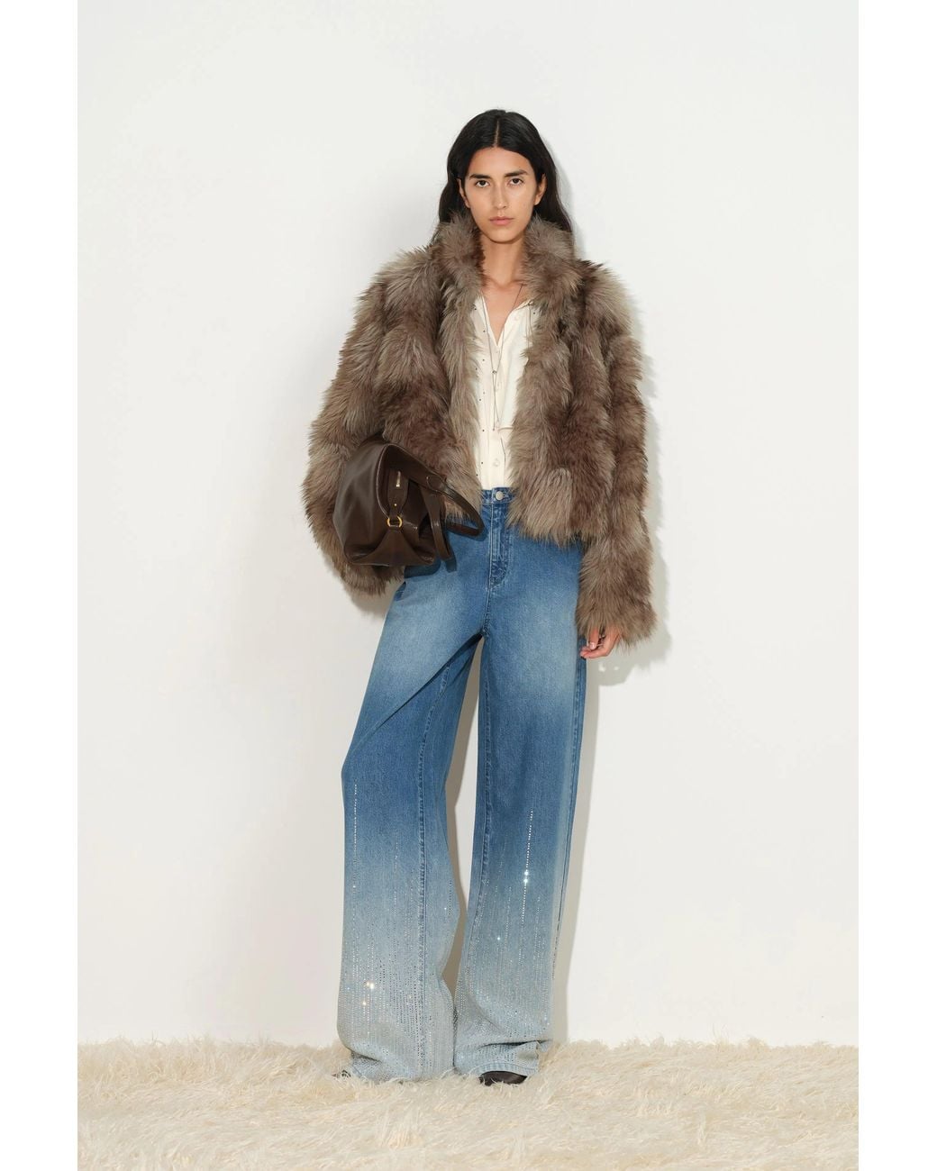 Fabrique Demi Stand Collar Jacket in Blue | Lyst