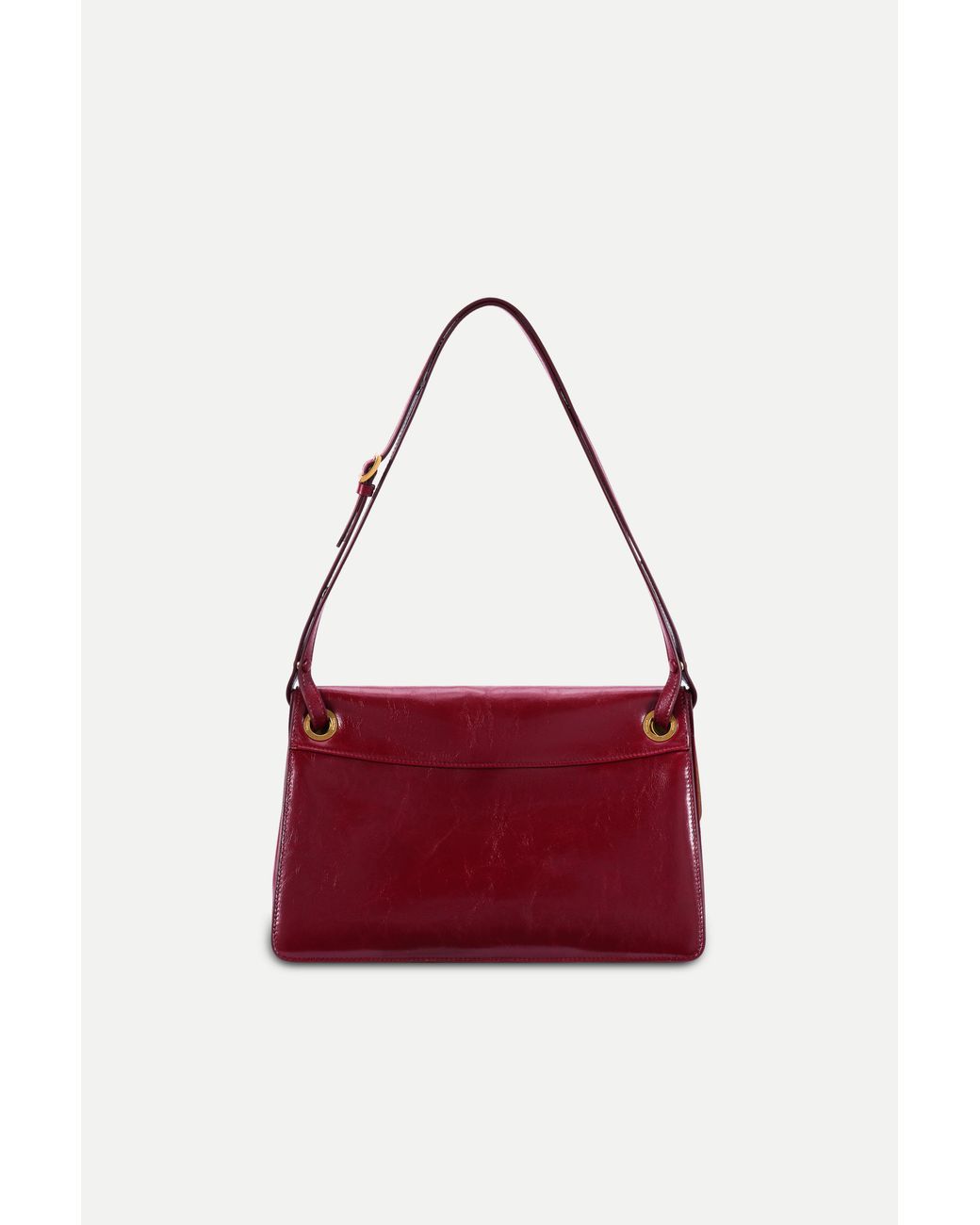Fabrique Red Soft Rialto Double Flap Bag