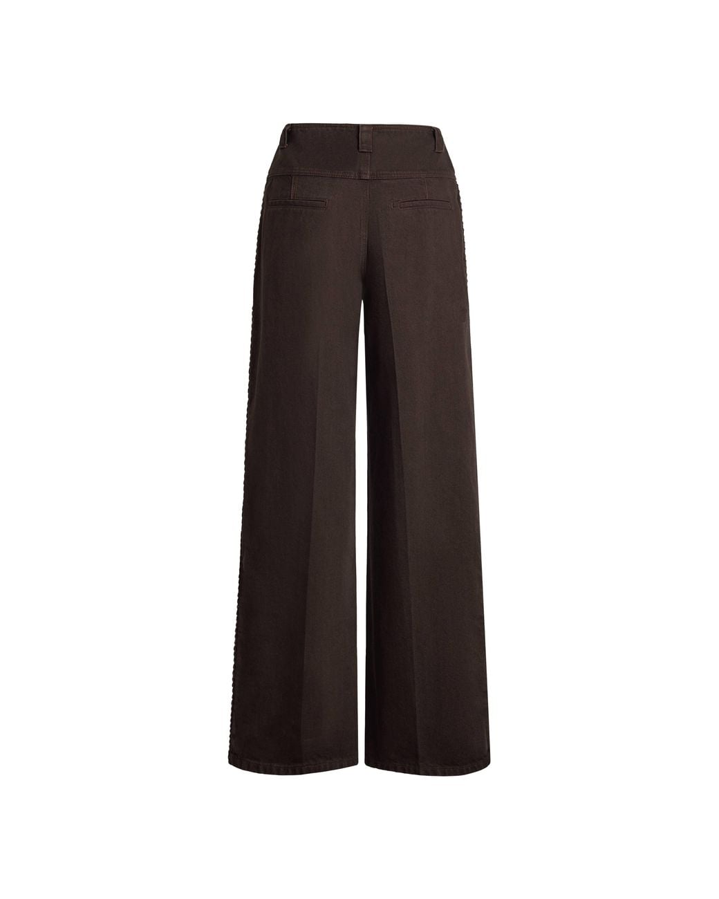 Fabrique Black Lim Tape Trim Wide Leg Jeans