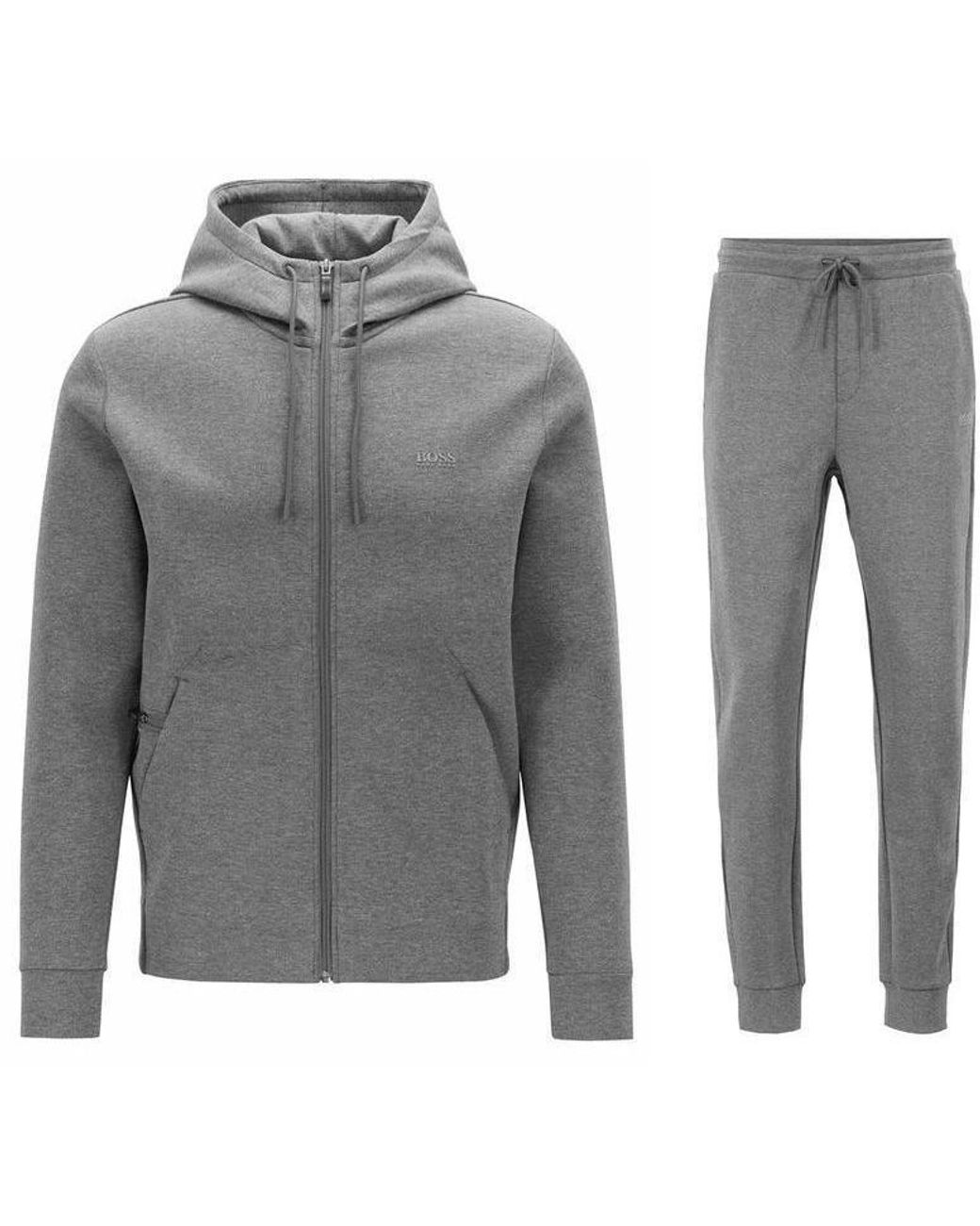 grey hugo boss tracksuit