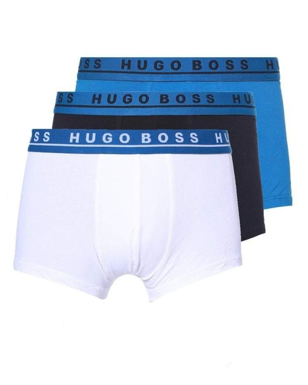 Hugo Boss Mens 3-Pack Cotton Stretch Trunks