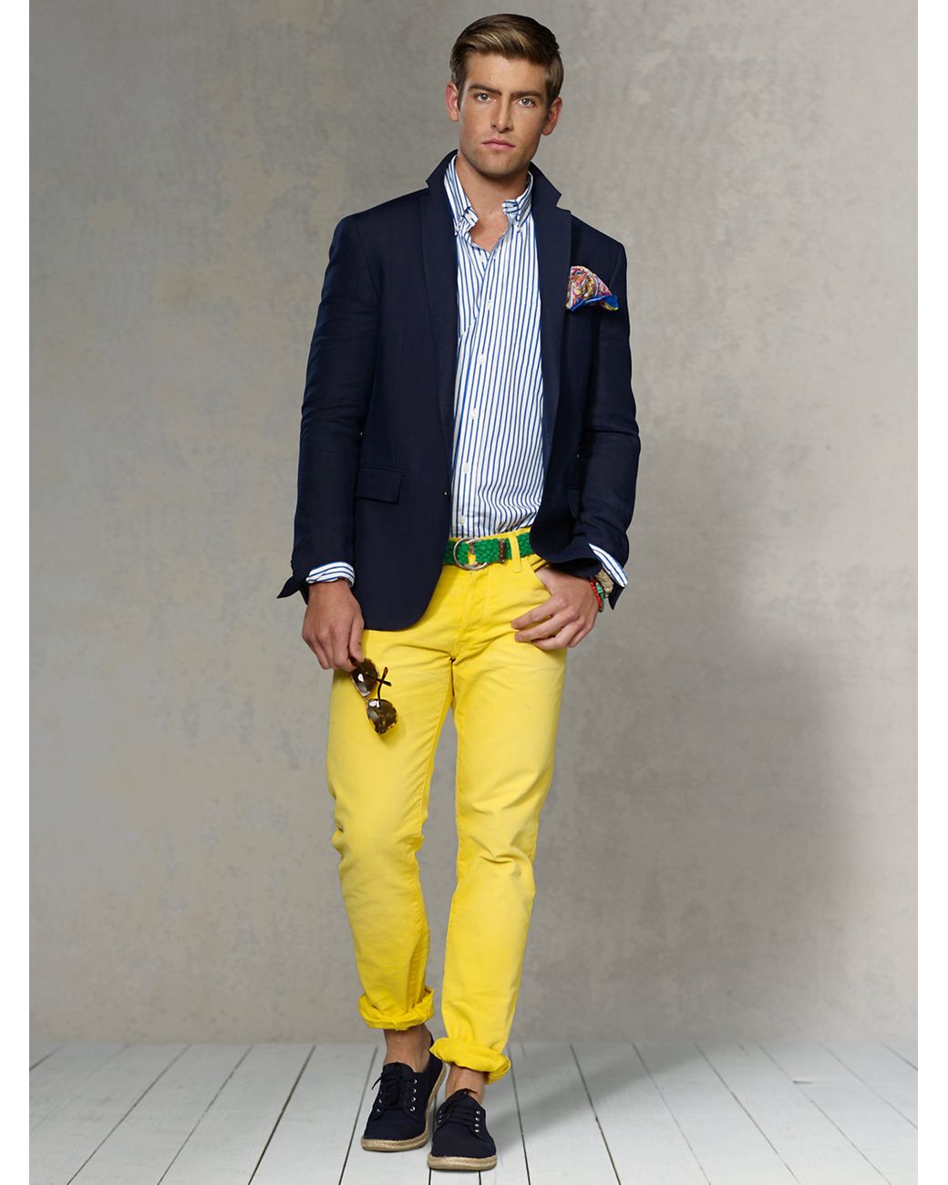 Ralph lauren yellow pants sales