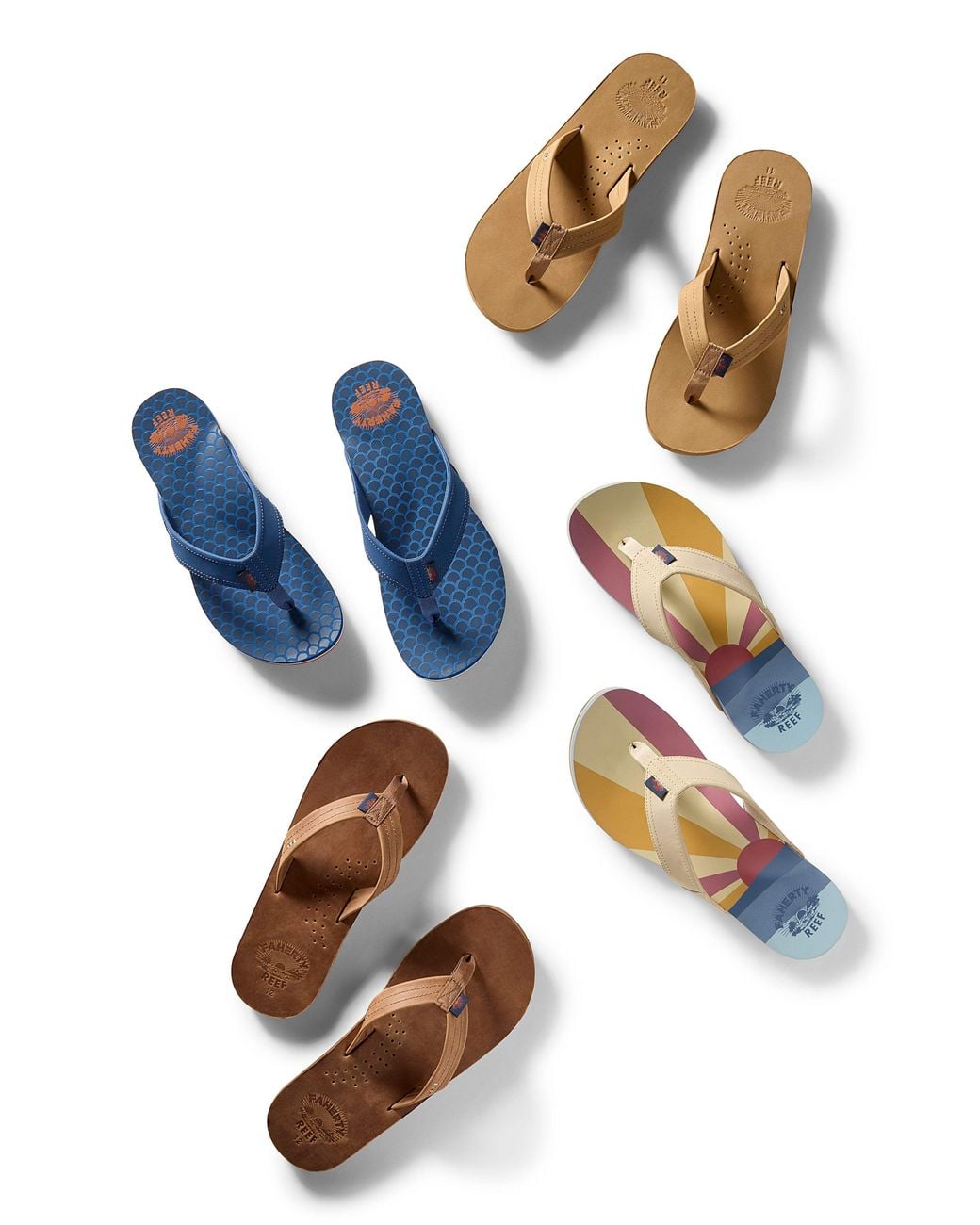 Reef Brown Faherty X Draftsmen Flip Flop Shoes