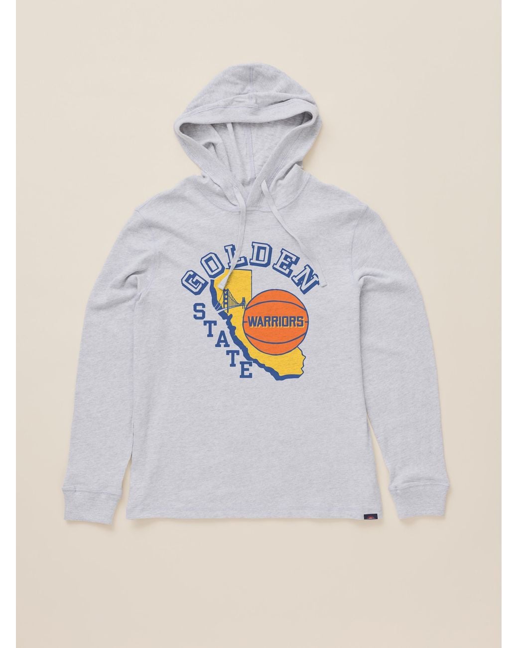 Faherty Brand Gray Golden State Warriors Sunwashed Organic Hoodie for men