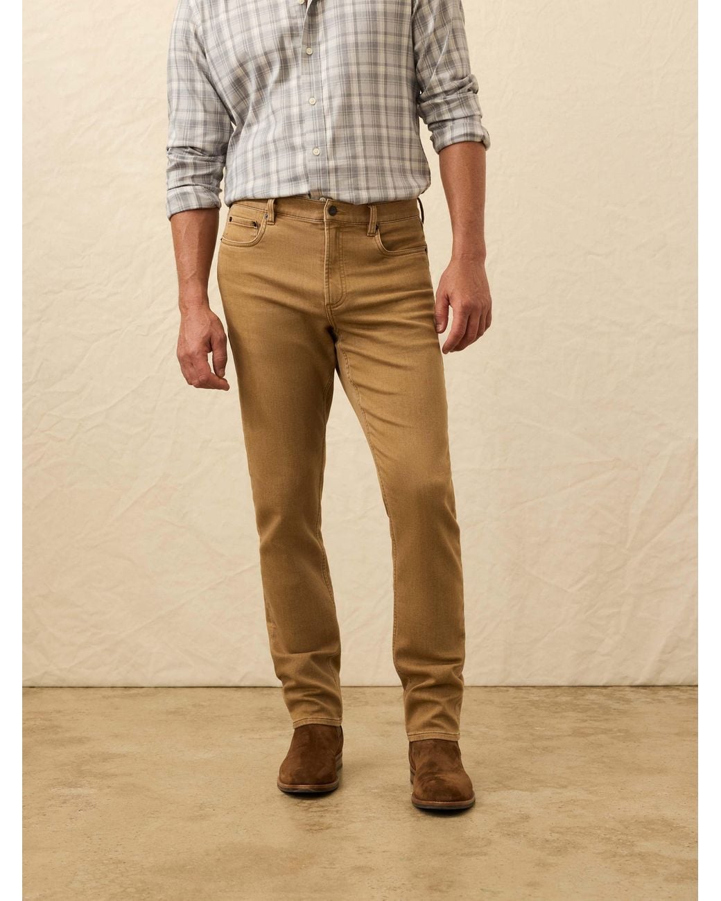 Faherty Brand Natural Stretch Terry 5-Pocket Pants for men