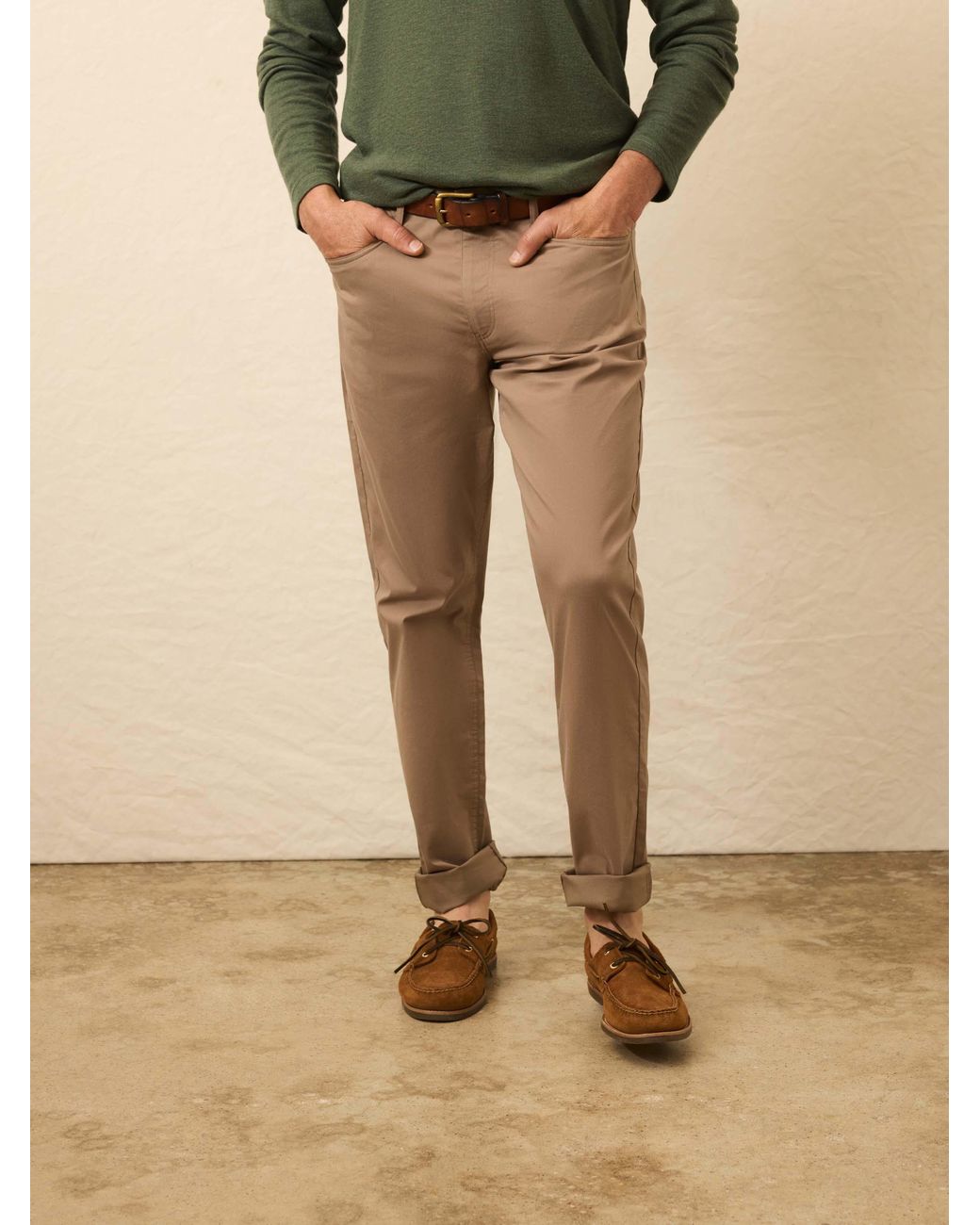 Faherty Brand Brown Movement 5-Pocket Pants for men
